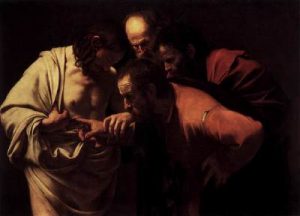 Caravaggio - The Incredulity of Thomas (1601)